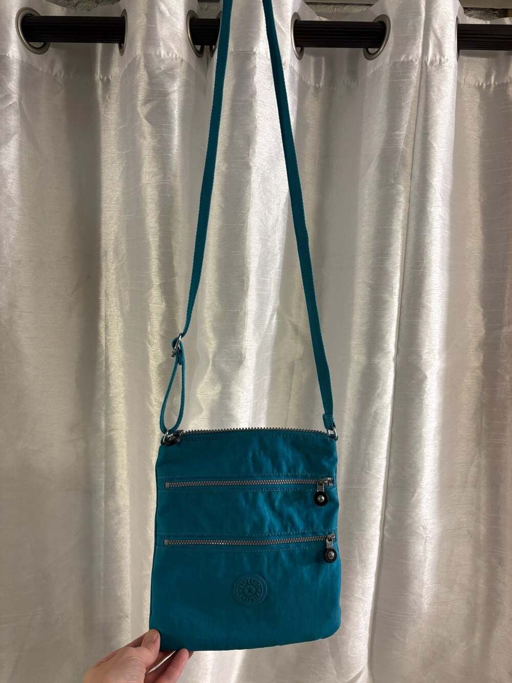 Kipling Keiko Small Crossbody Bag, Teal Blue - Picture 7 of 7